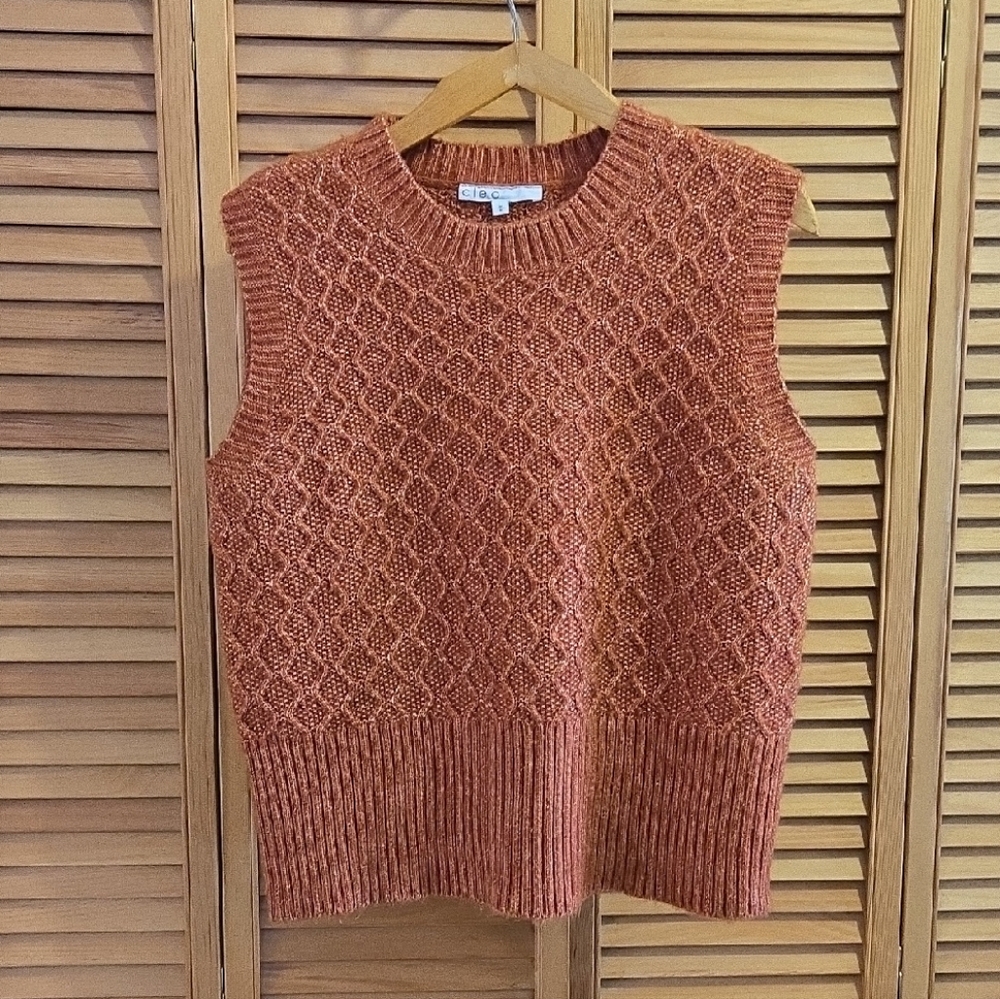 Cleo Warm Orange Knit Top